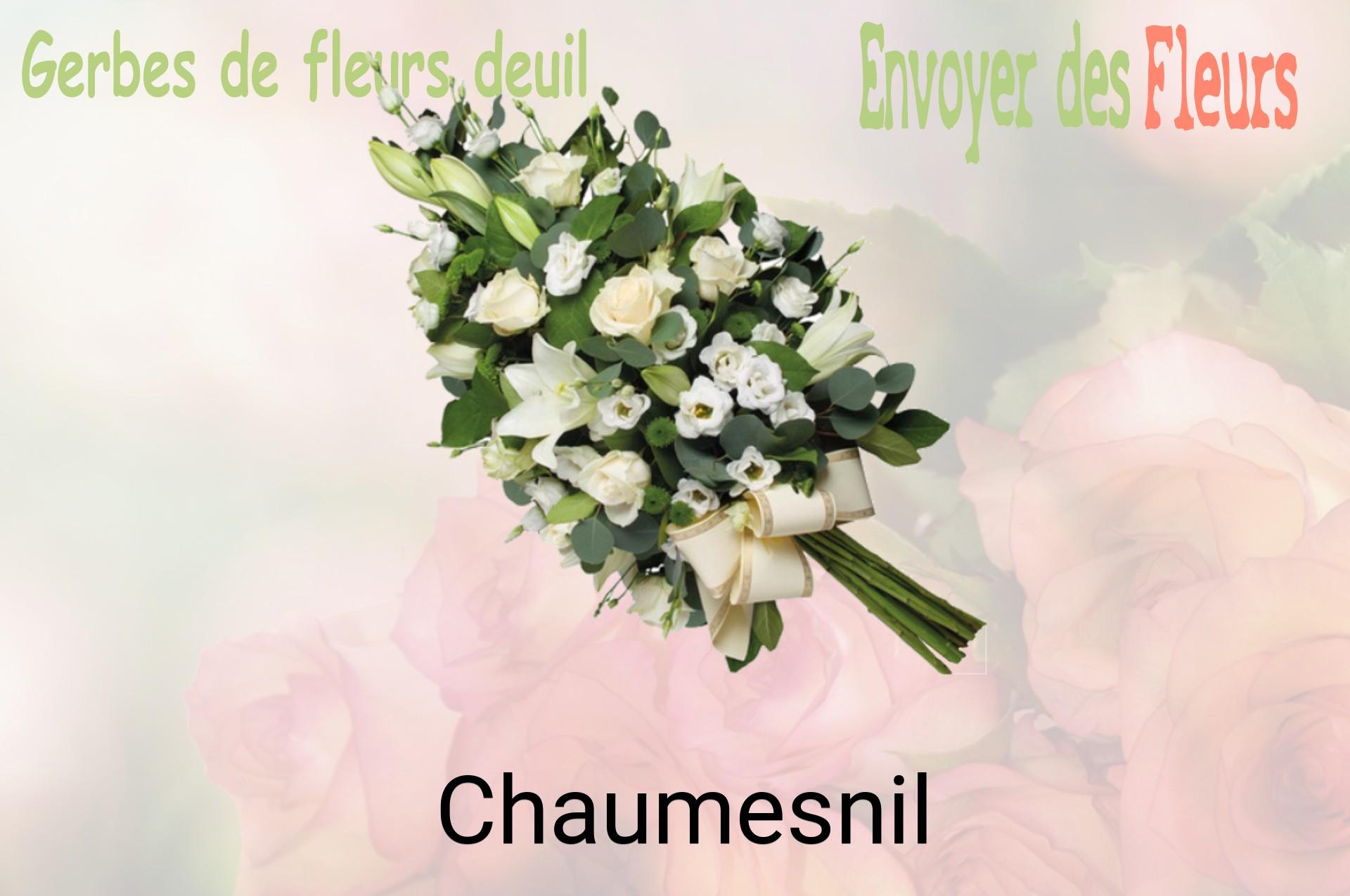 Gerbe de fleurs de deuil livrée à Chaumesnil